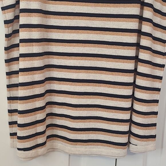 Nic+Zoe Vital Striped Sweater Tank Cream, Black, Mustard, Tan Size L - Picture 9 of 15